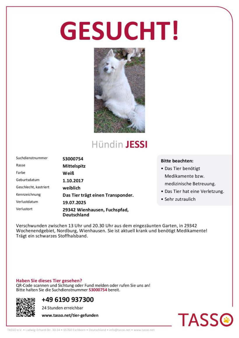 Jessi in Wienhausen vermisst